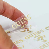 Gold foil waterproof  luxury UV DTF custom  3D metal foil logo  transfer sticker  packaging label