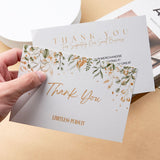 Different floral embossed  printing thank you cards for small business custom business cards