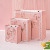 Customized Kraft Foil Stamping European HandbagClothing Gift Retail Shopping Luxury Paper Bag