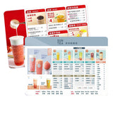 Factory produces printed  PVC menus for restaurants  with customized sizes and  designs